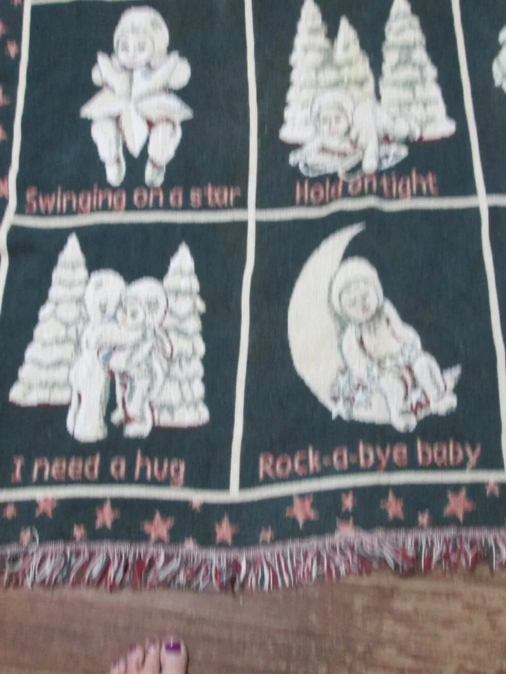 vtg Dept 56 Snowbabies Goodwin Weavers snowblanket Holiday themed